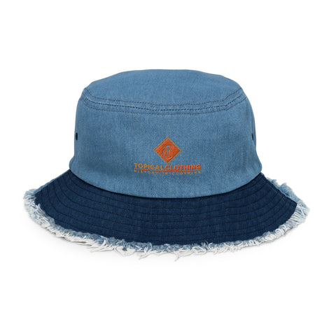 Topical Clothing Distressed Denim Bucket Hat