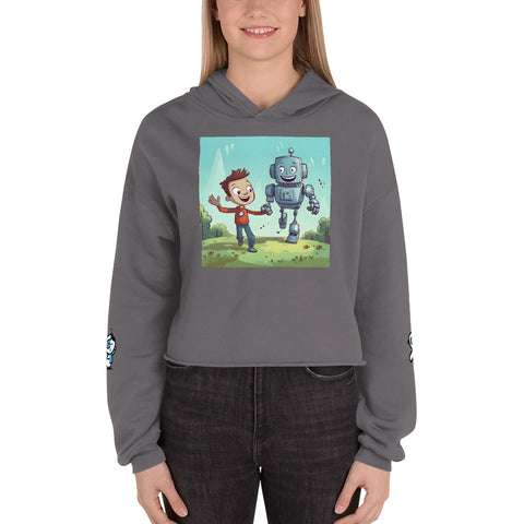 AI is your friend Crop Hoodie